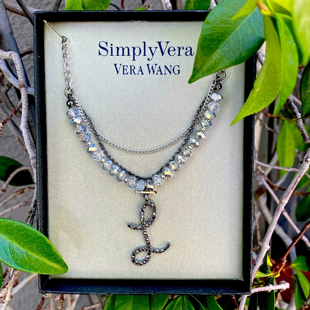 Vera Wang 18” Choker Necklace - Initial L